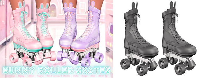 Spoiled - Bunny Roller Skates Grey