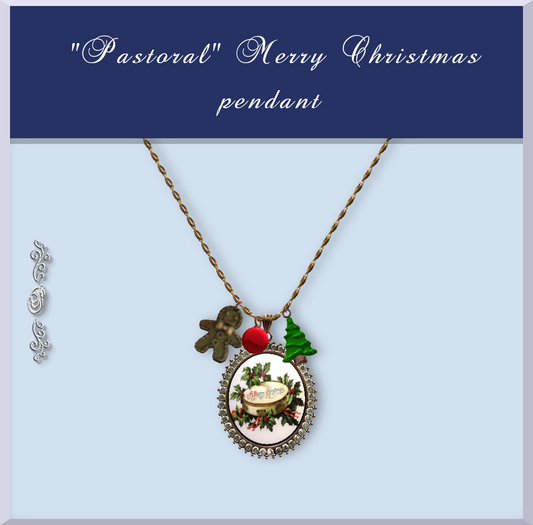 "Pastoral" Merry Christmas pendant