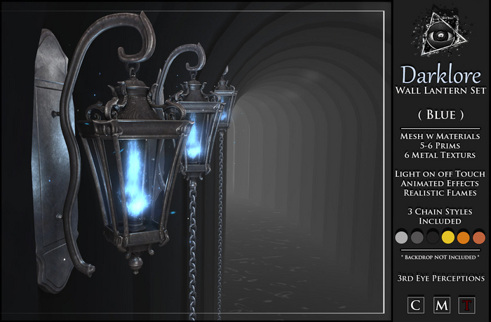 Darklore Wall Lantern Blue