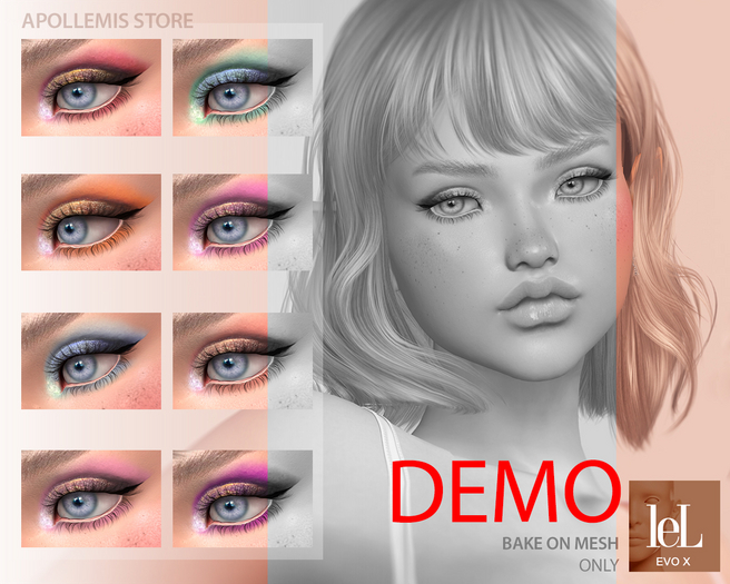 Foil Eyeshadows APOLLEMIS Store Lelutka EVO X BOM [ DEMO ]