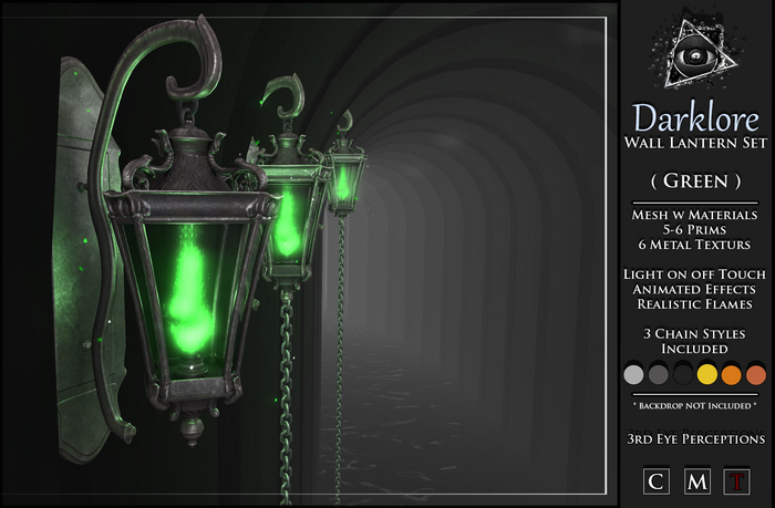 Darklore Wall Lantern Green