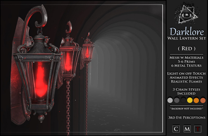 Darklore Wall Lantern Red