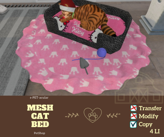 Mesh Cat Basket Black