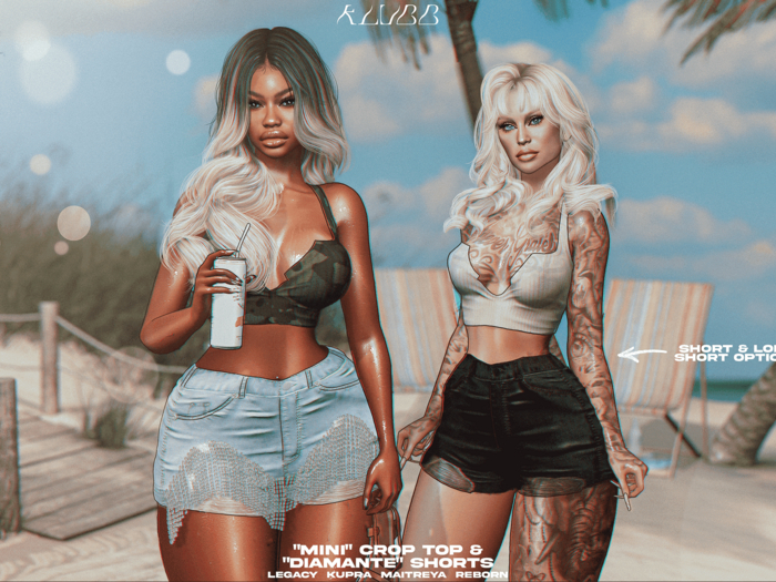 #KLUBB "Mini" Crop Top & "Diamante" Shorts [FP]