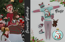 C/W Outfit Christmas Deer Aqua Pink Rebirth