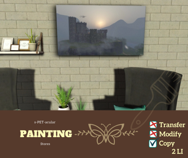 Castle Sunset Painting