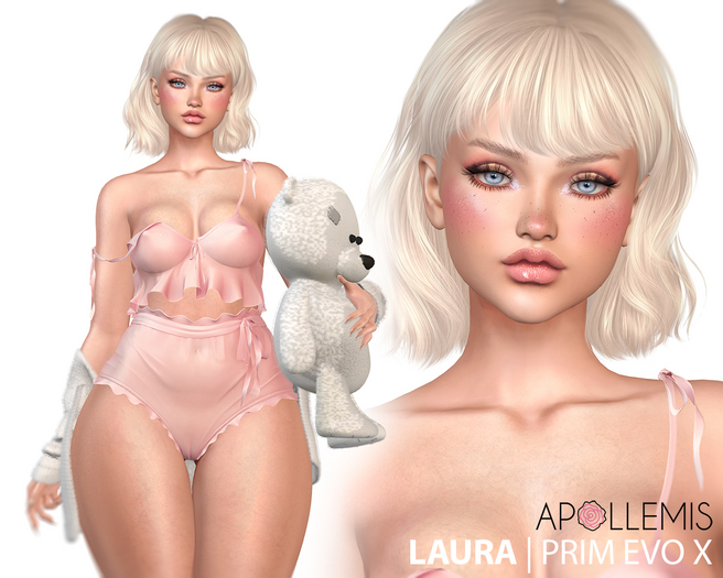 LAURA Shape LeLUTKA Prim HEAD EvoX & eBody Reborn (Juicy)