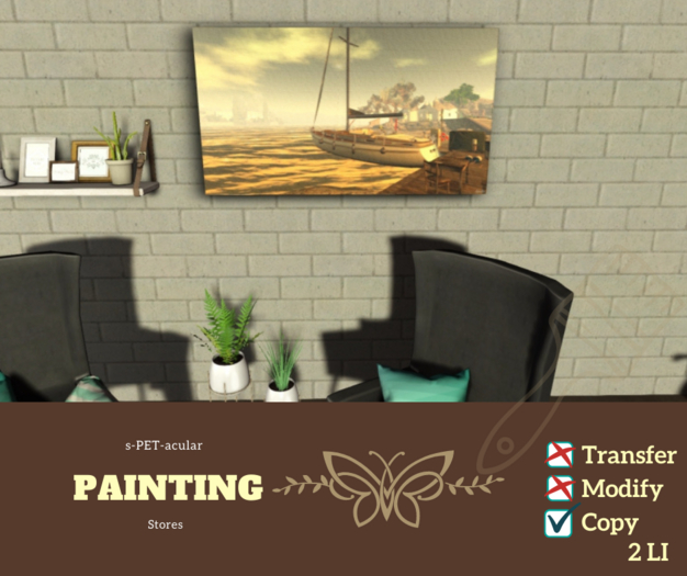 Sunset Boat Painting