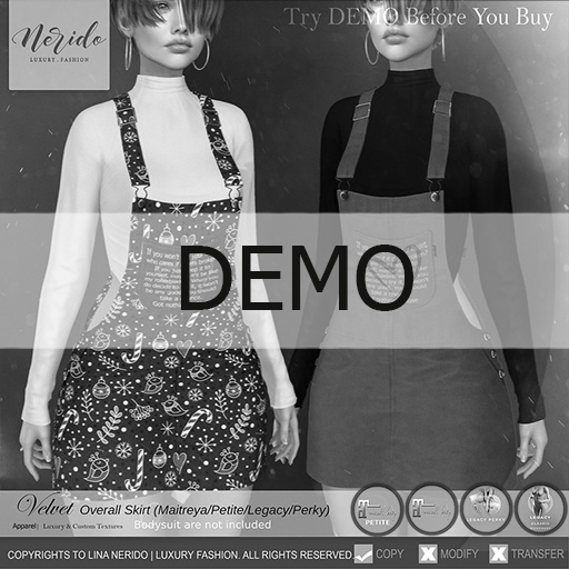 ~Nerido~Velvet Overall Skirt-DEMO