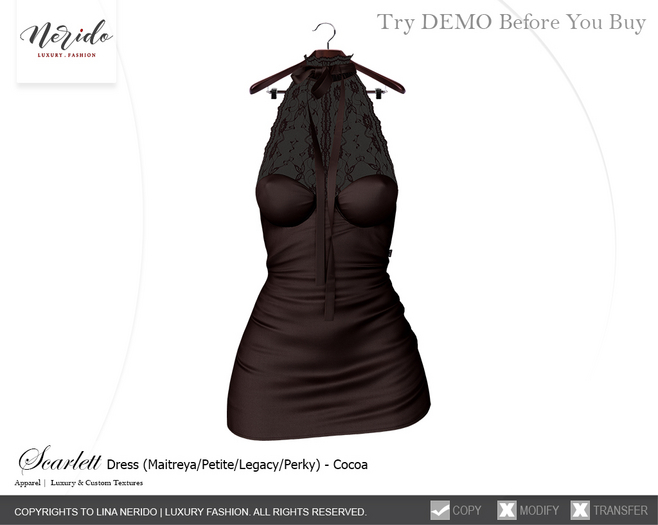 ~Nerido~ Scarlett Dress-Cocoa