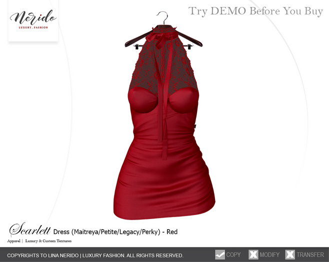 ~Nerido~ Scarlett Dress-Red