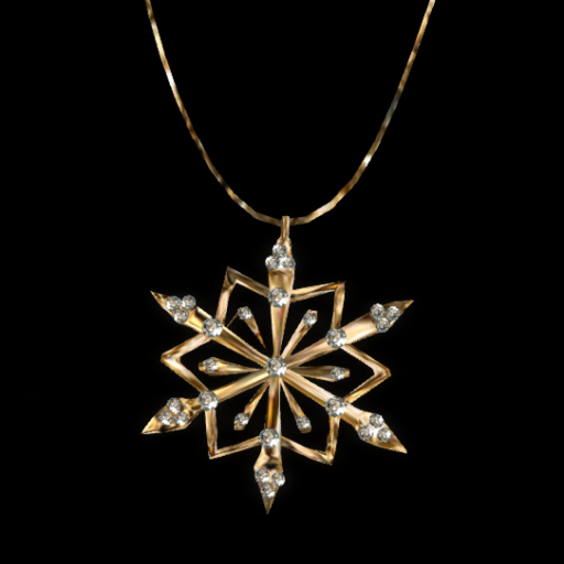 Holiday GIFT! "Snowflake" Necklace (gold)