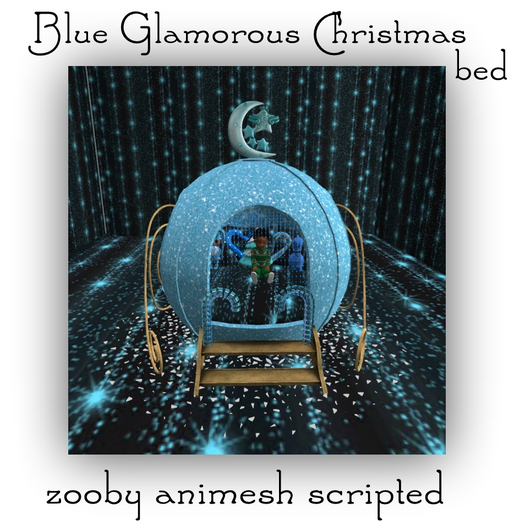 MERCI~GLAMOROUS BLUE CHRISTMAS BED