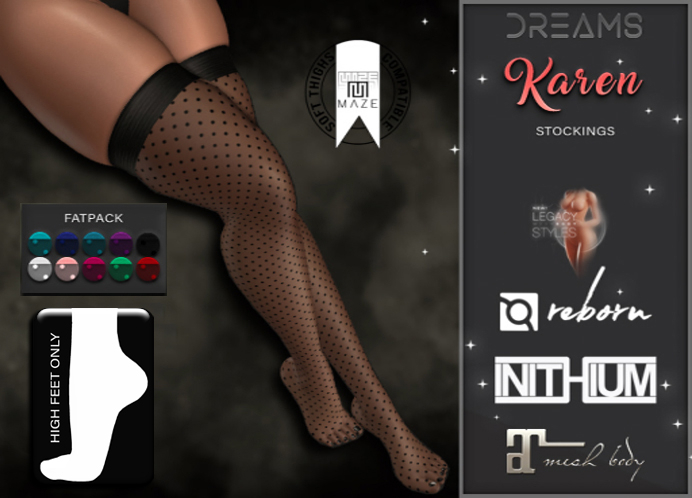 - DS -  Karen Stockings V2 for MAZE Soft Thighs -FATPACK-