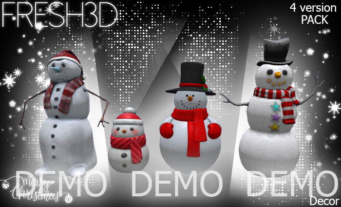 FRESH3D Snowman Pack DEMO