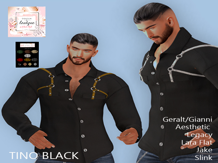 "n'Click Style" TINO SHIRT BLACK MEN