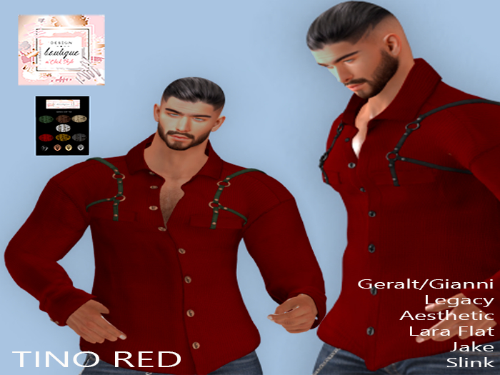 "n'Click Style" TINO SHIRT RED MEN