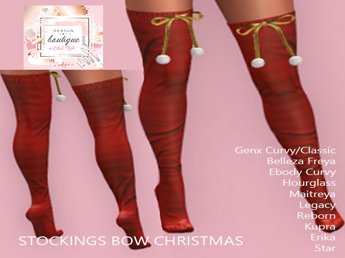 "n'Click Style" Stockings Bow Christmas  