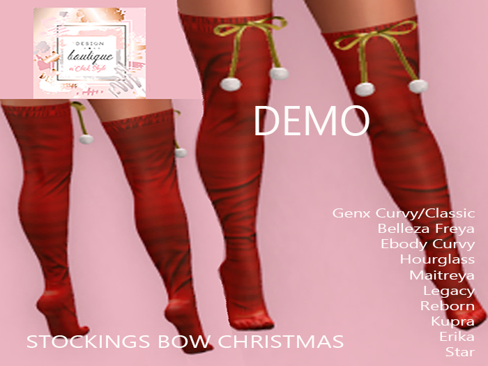 "n'Click Style" DEMO Stockings Bow Christmas