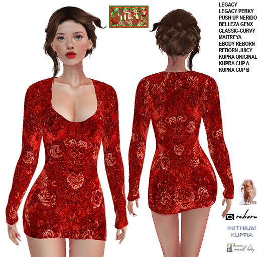 BEADED RED DRESS WITH SLEEVES,MESH BODY