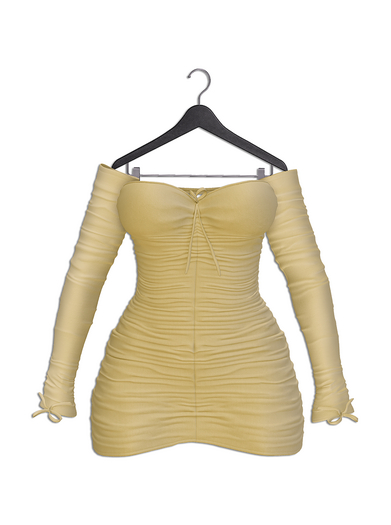 VINYL - Stellar Ruched Dress Pak Yellow