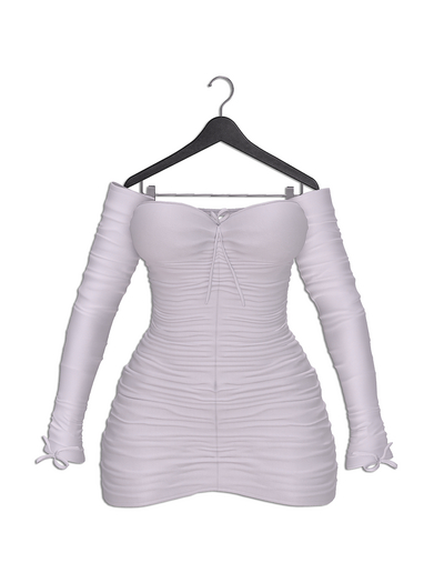 VINYL - Stellar Ruched Dress Pak White