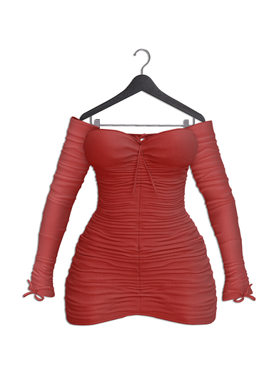 VINYL - Stellar Ruched Dress Pak Vintage Red