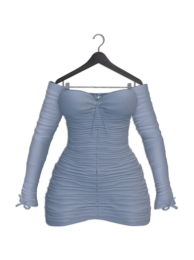 VINYL - Stellar Ruched Dress Pak Soft Blue