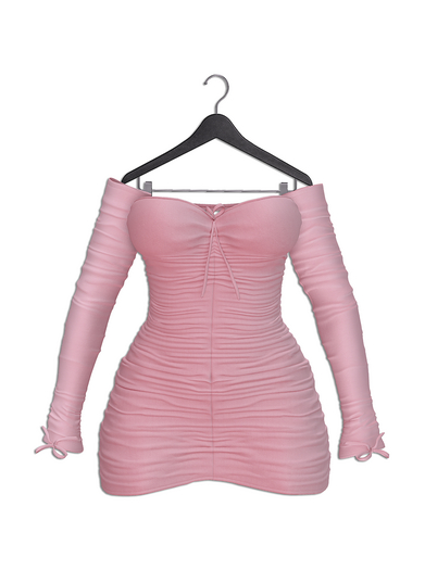 VINYL - Stellar Ruched Dress Pak Pink