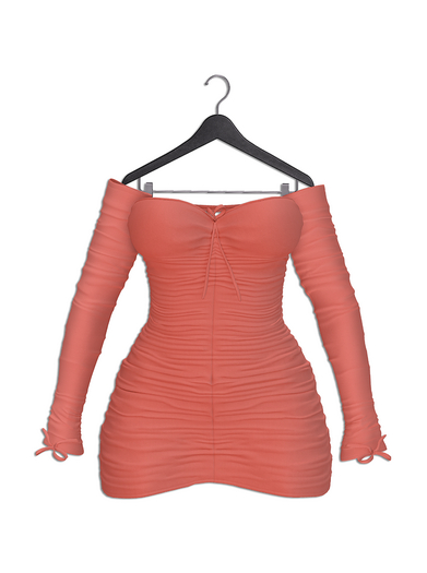 VINYL - Stellar Ruched Dress Pak Orange