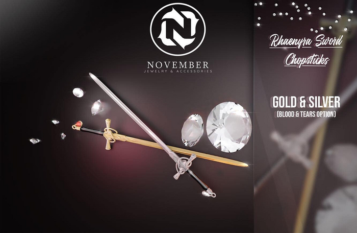 Nov-Rhaenyra Sword Chopstick Blood