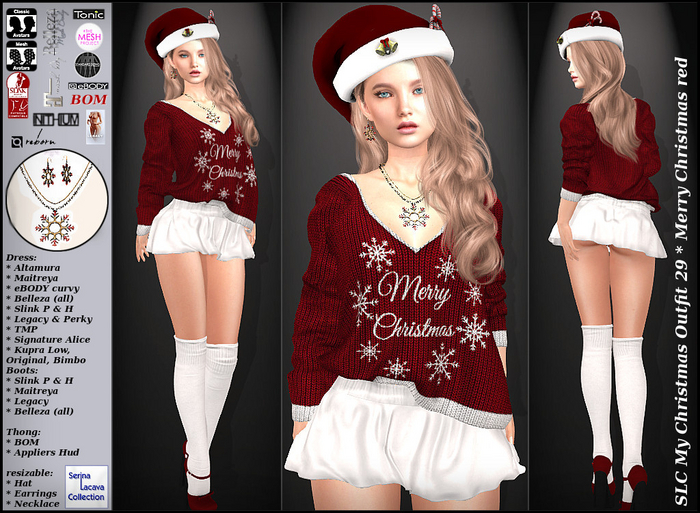 Second Life Marketplace - SLC My Christmas Outfit 29 * Merry Christmas ...