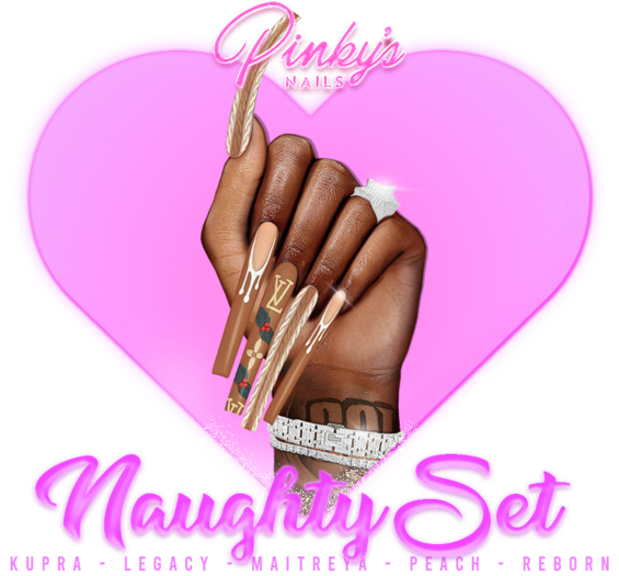 !! Pinky's Nails !! Naughty Set ' Coffin
