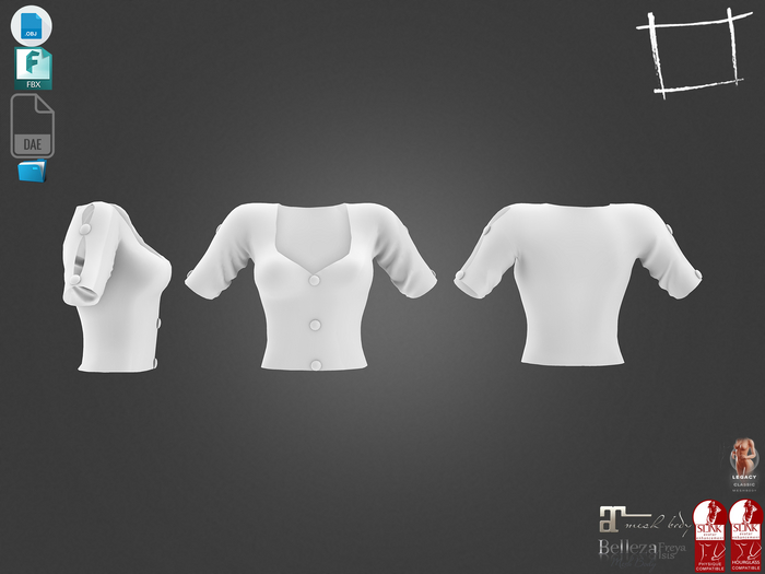 Dae Female Queen Anne Neck Cutout Sleeves Sweater Maitreya Slink Belleza Isis Freya Legacy Ebody Reborn