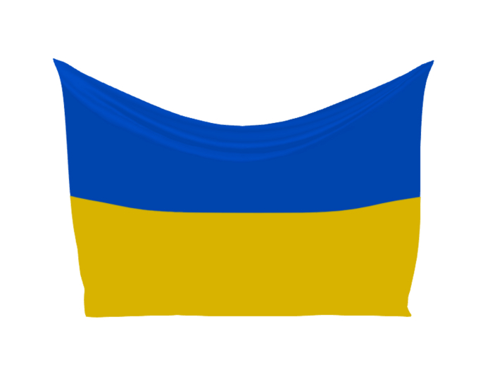 Draping Ukraine Flag