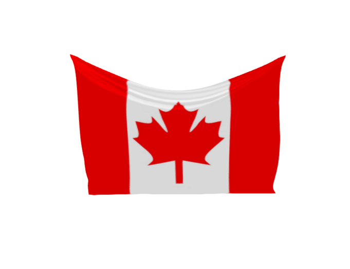 Draping Canadian Flag