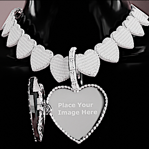 BWOKE " HEART ICED PICTURE CHAIN" OPTIONAL PENDANT