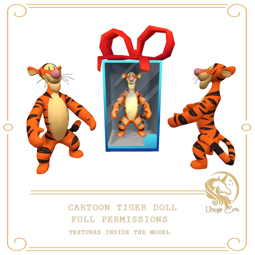 Full Perm Cartoon Tiger Doll 