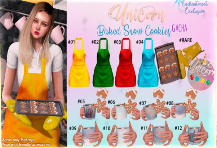 UNICORN - Baked Cookies  # RARE