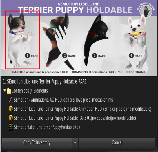1. SEmotion Libellune Terrier Puppy Holdable RARE