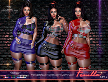 Finella, Leather & Plaid Set, Maze Garters, .Luna Chelsea