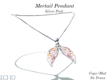Echo Designs - Mertail Pendant - Silver Pink