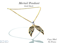 Echo Designs - Mertail Pendant - Golden Dark