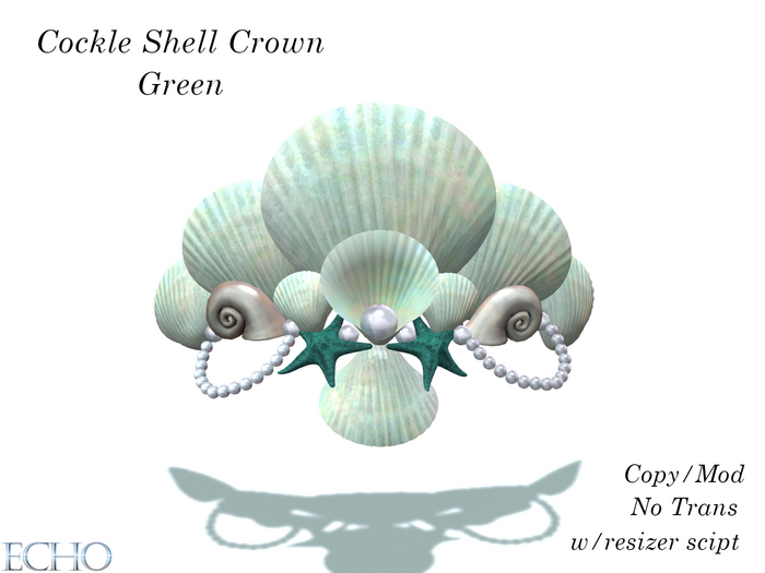 Echo Designs - Cockle Shell Crown - Green