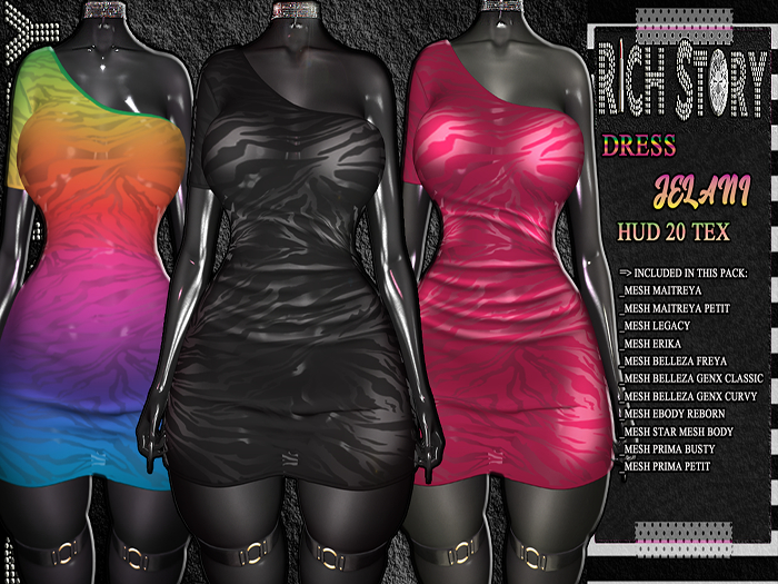 RICH STORY JELANI DRESS -HUD 20 TEX