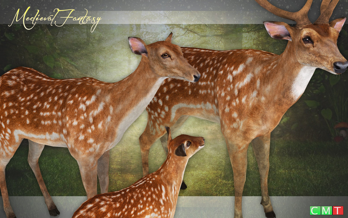 [MF] Deer Family Statues FAT PACK (boxed)