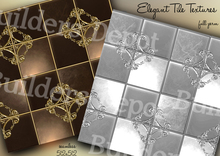 FULL PERM 2 Elegant Tile Textures (Silver & Gold Set #4)