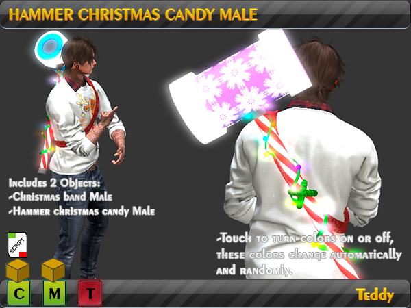 Hammer christmas candy Male