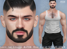 *ATLAS* Mens Shape MAX for Lelutka QUINN Head 3.1 & STYLE CARD