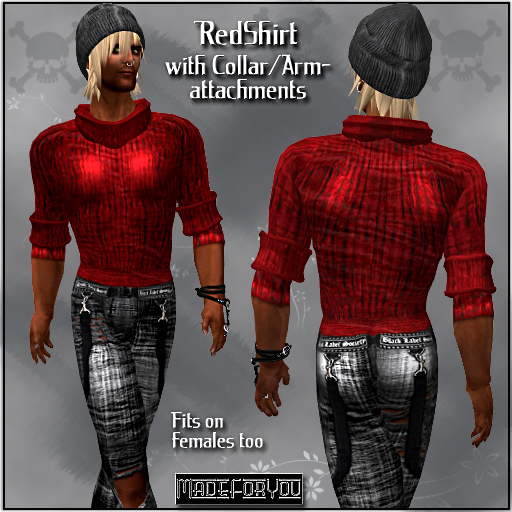 UnisexRedStickadShirt/MadeForYou